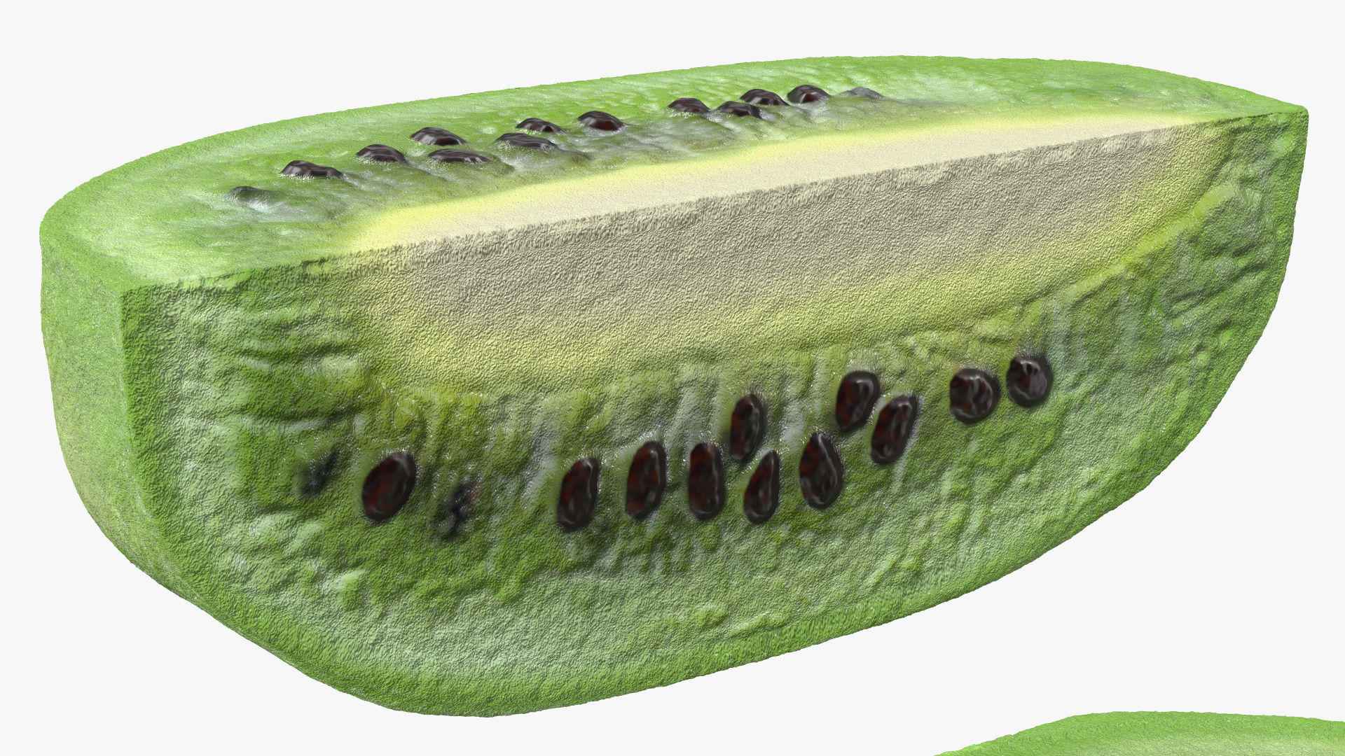 3D Peeled Half Kiwi Slices model