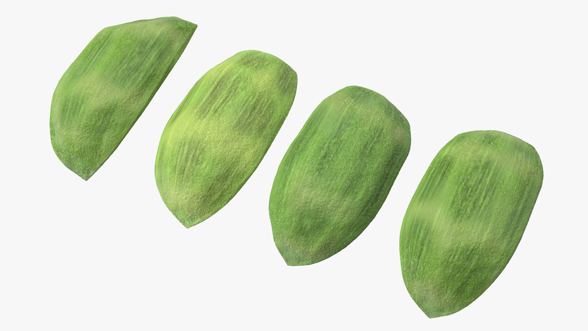 3D Peeled Half Kiwi Slices model