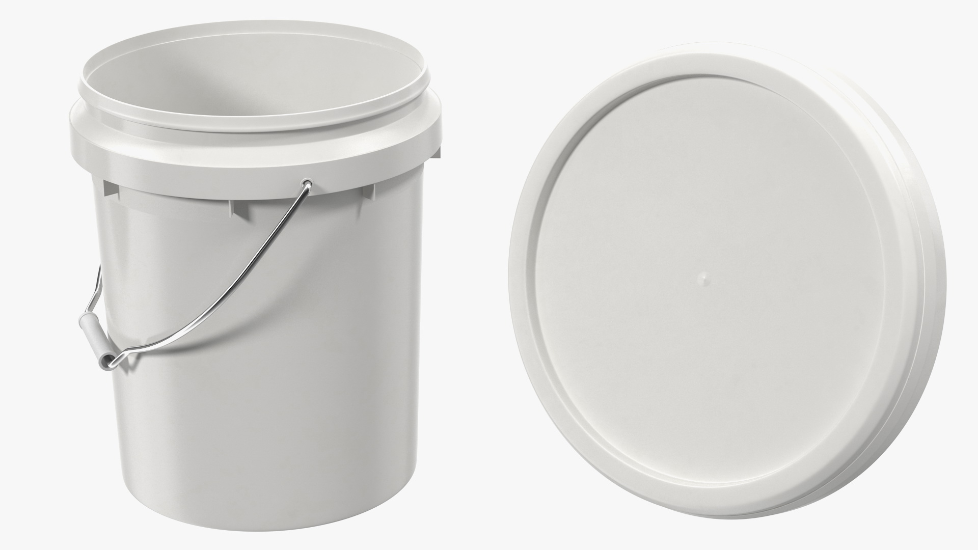 3D model Food Grade Plastic Buckets Set