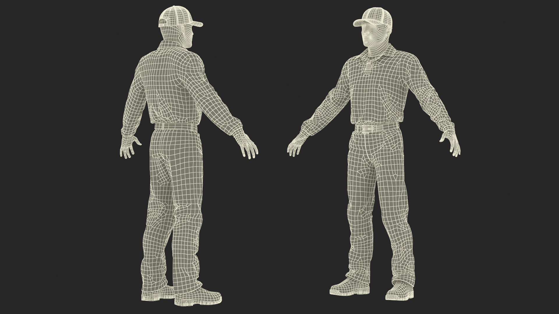 Man in Casual Clothes Fur Rigged 3D