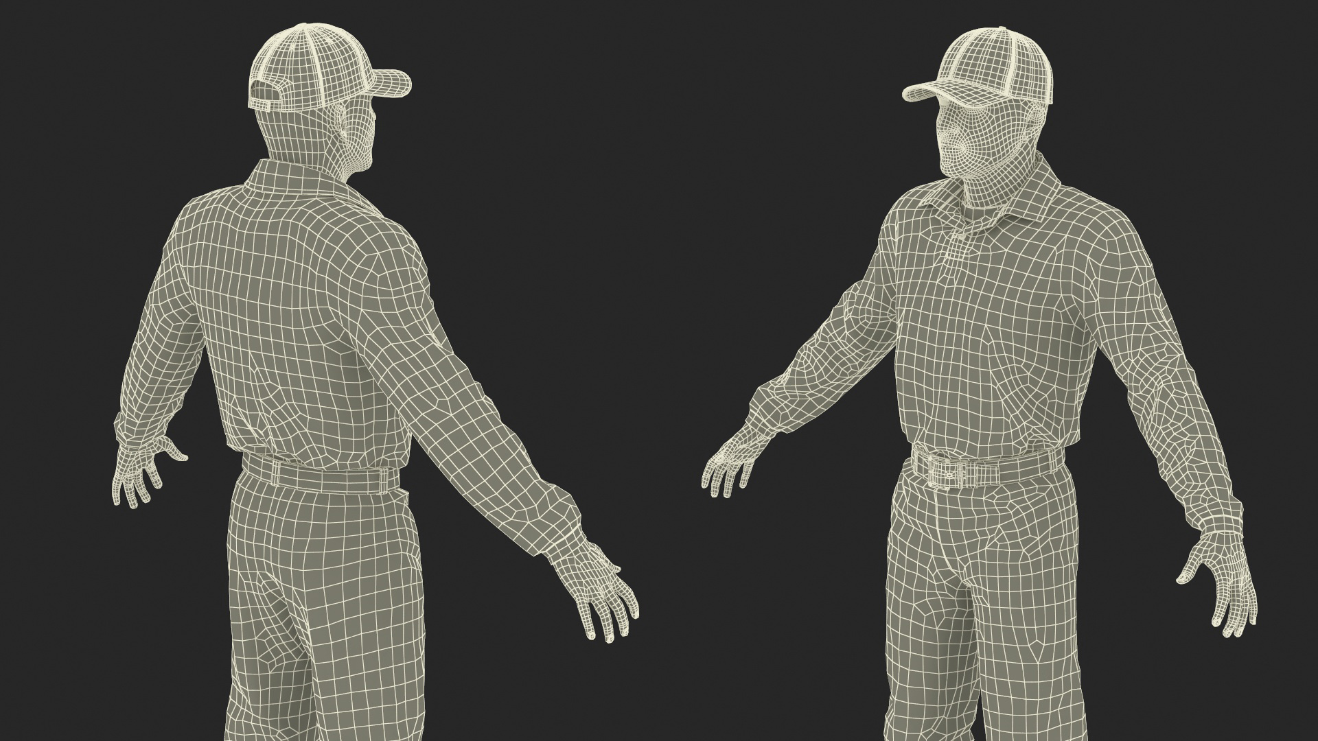 Man in Casual Clothes Fur Rigged 3D