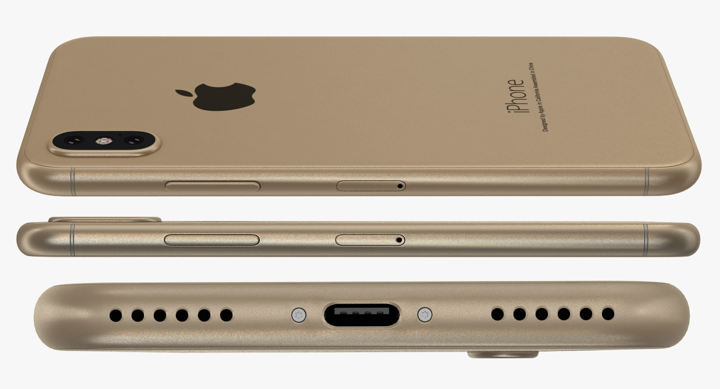 3D Iphone 8 Concept Gold