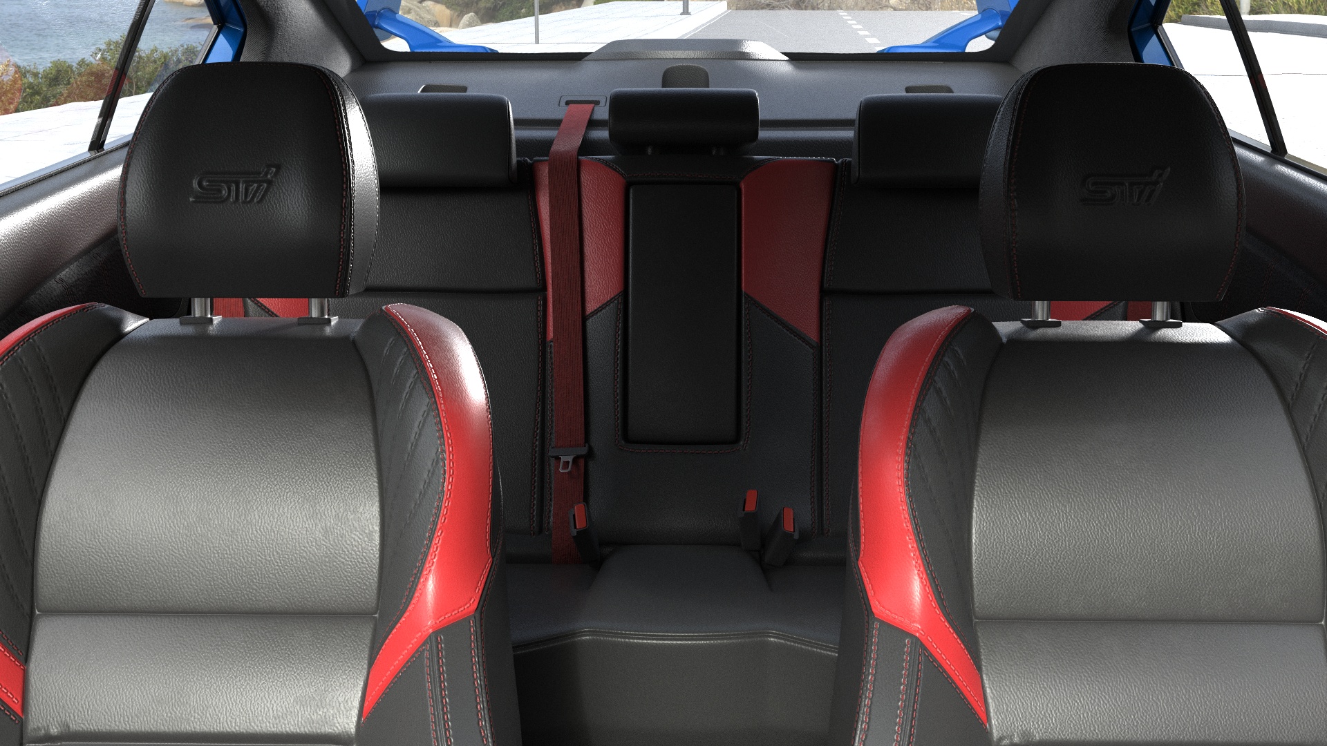 3D model Subaru WRX STI 2021 Sedan Blue