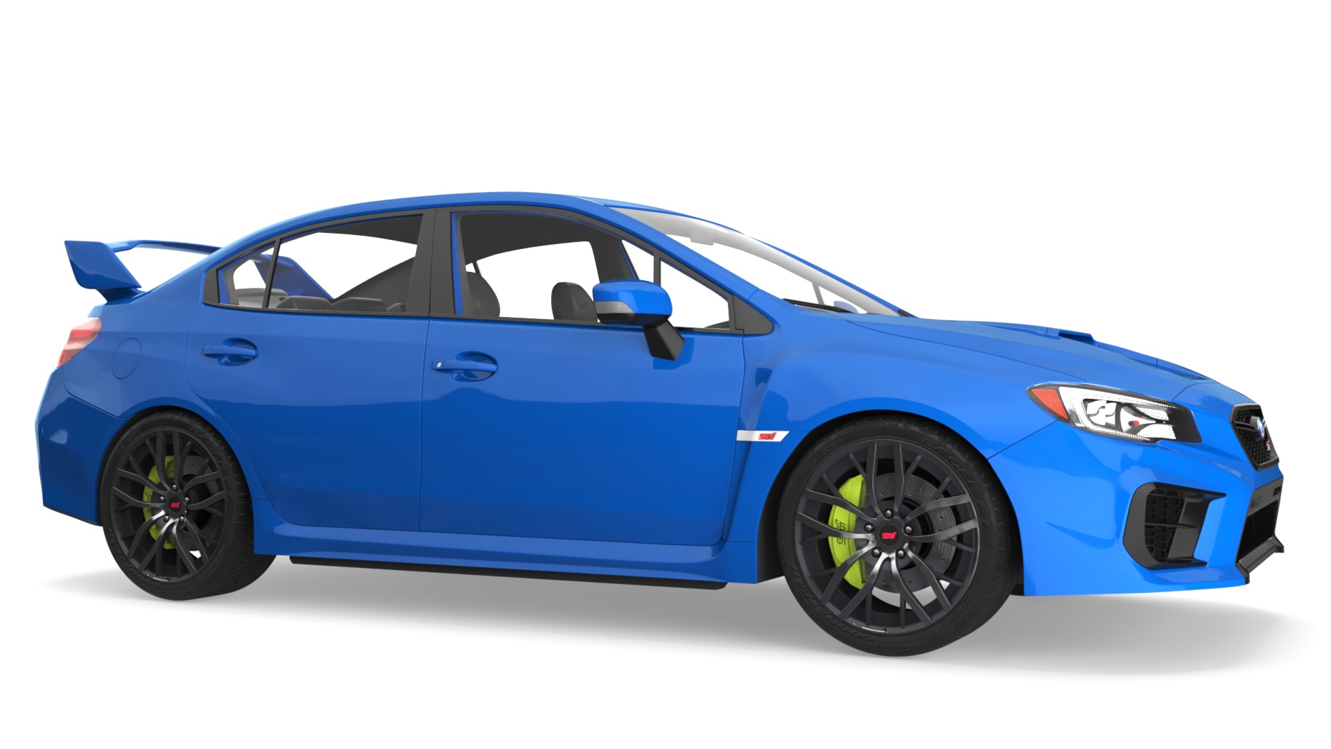 3D model Subaru WRX STI 2021 Sedan Blue
