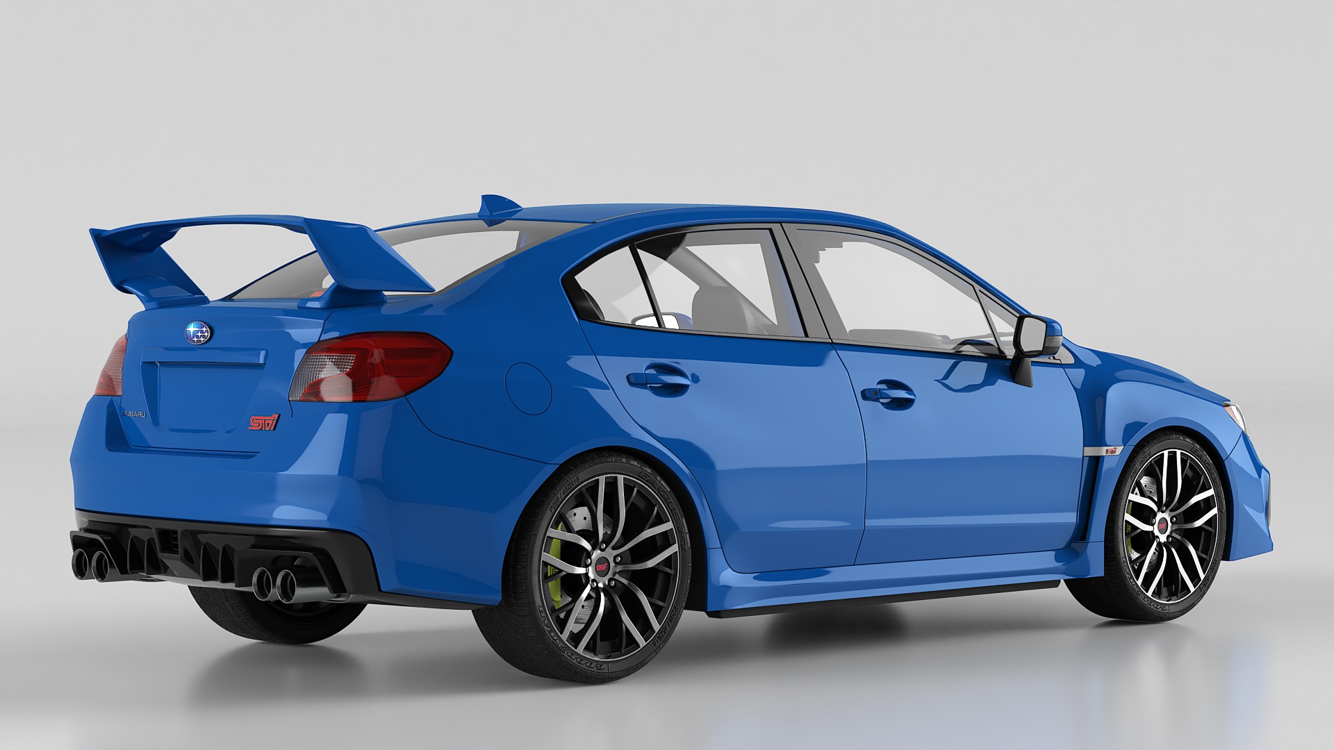 3D model Subaru WRX STI 2021 Sedan Blue