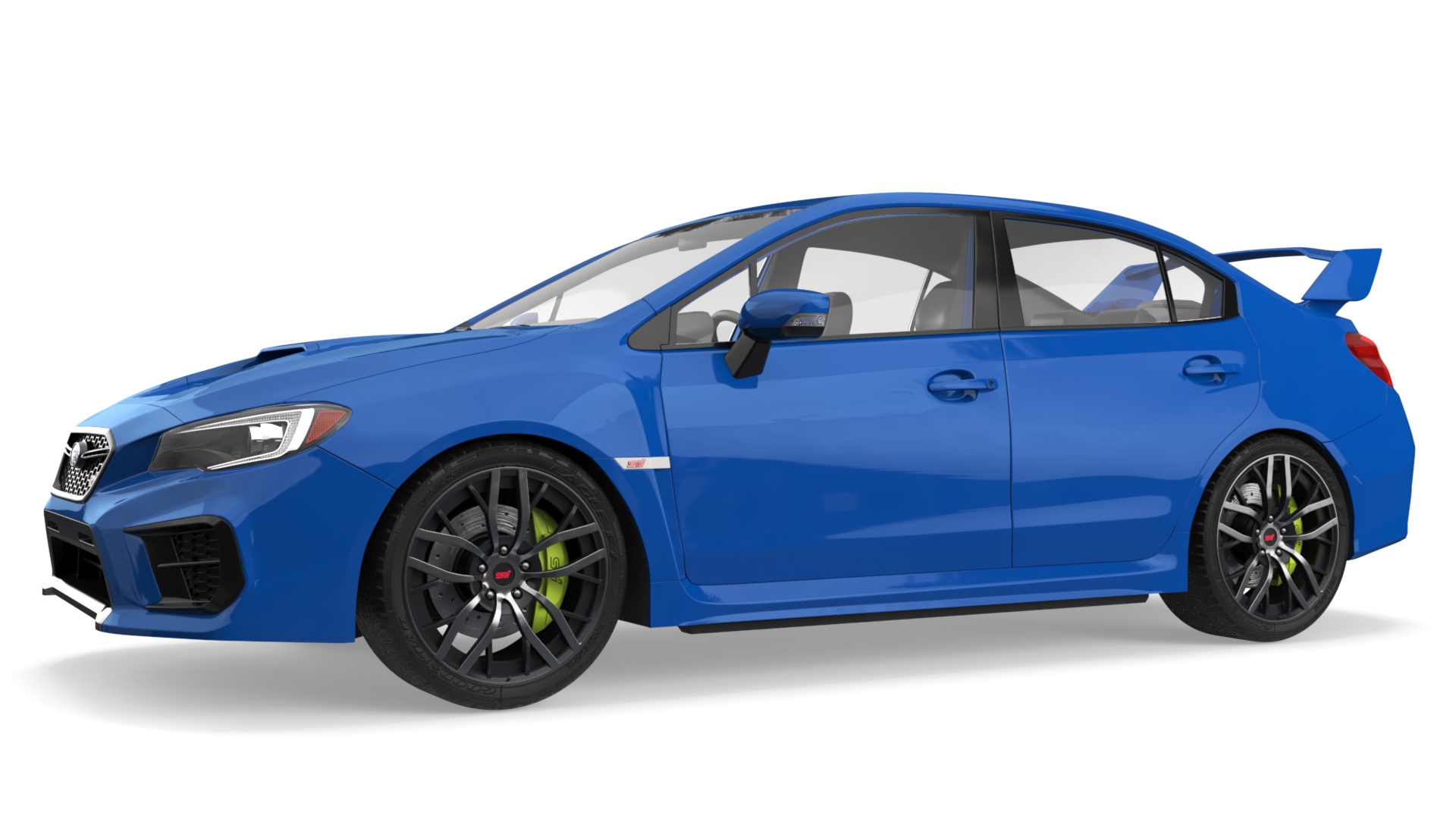 3D model Subaru WRX STI 2021 Sedan Blue