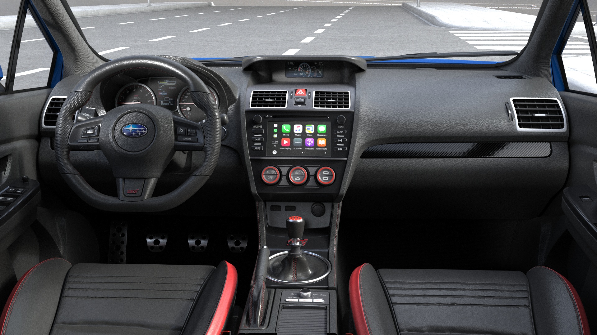 3D model Subaru WRX STI 2021 Sedan Blue