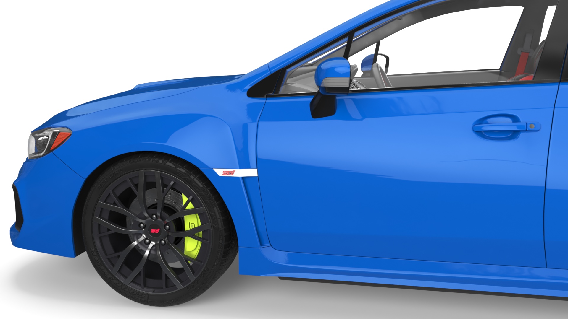 3D model Subaru WRX STI 2021 Sedan Blue