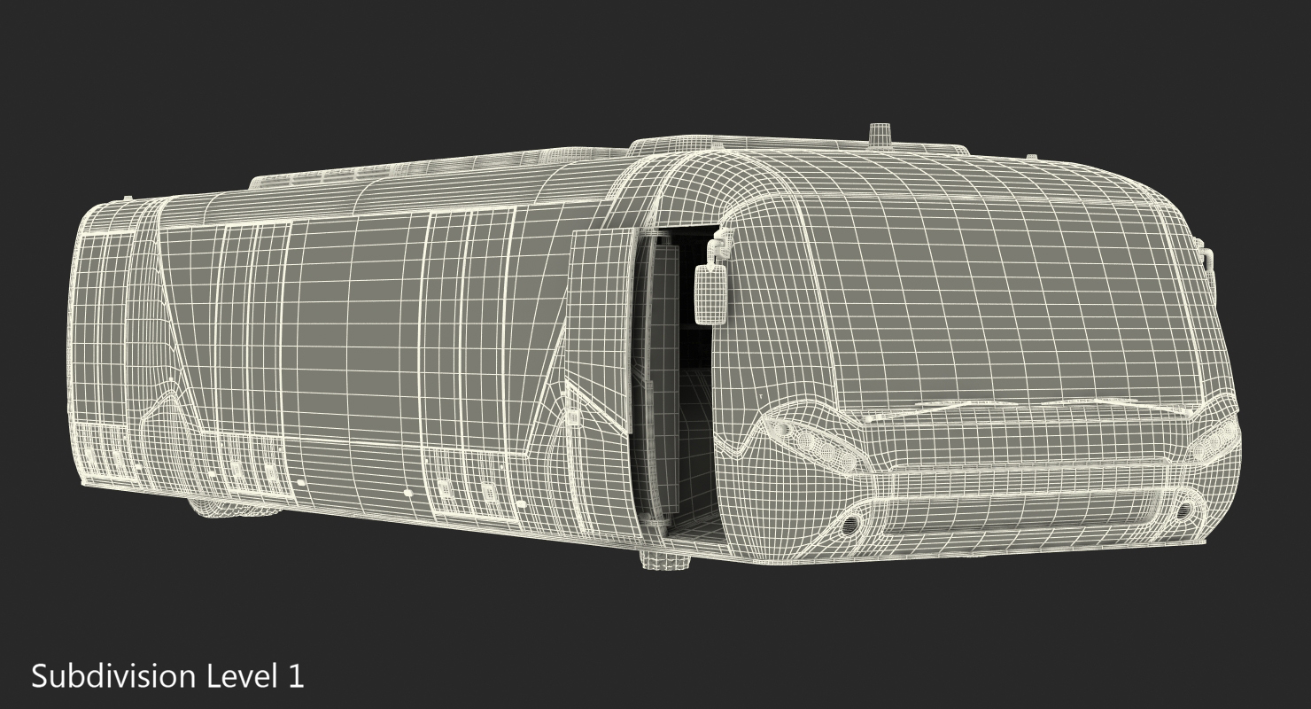 3D Airside Passenger Bus Rigged model