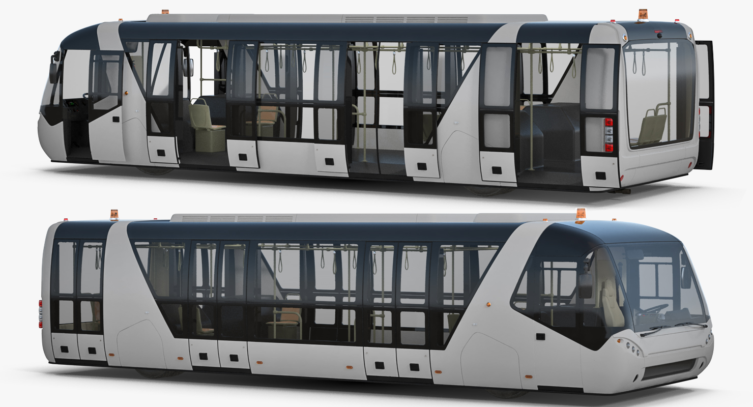 3D Airside Passenger Bus Rigged model