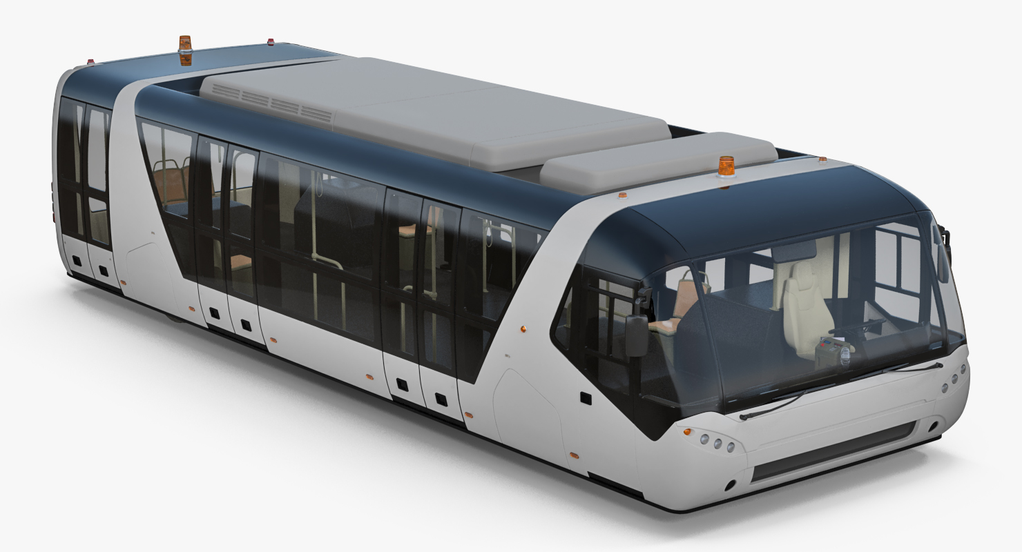 3D Airside Passenger Bus Rigged model