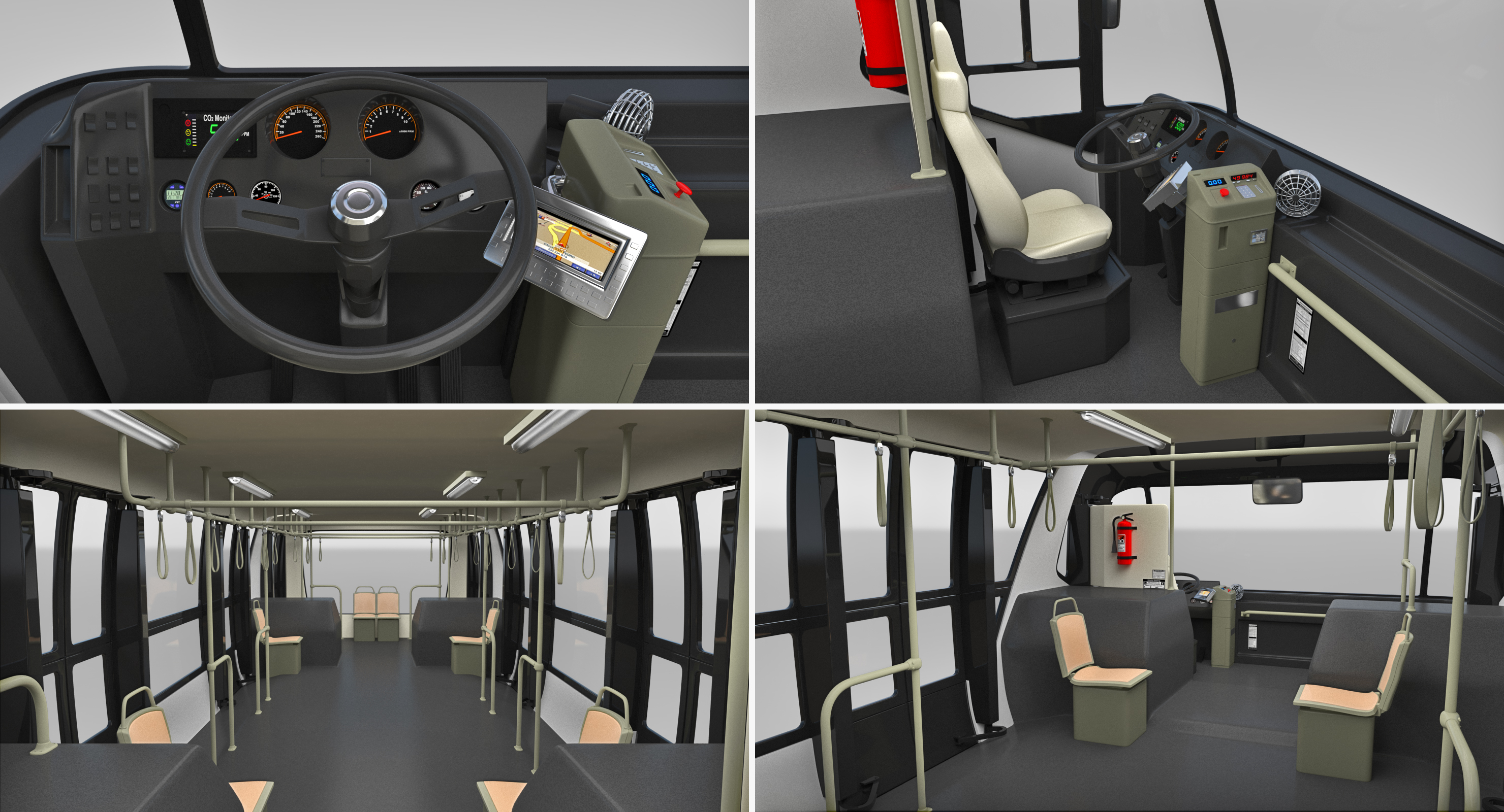 3D Airside Passenger Bus Rigged model