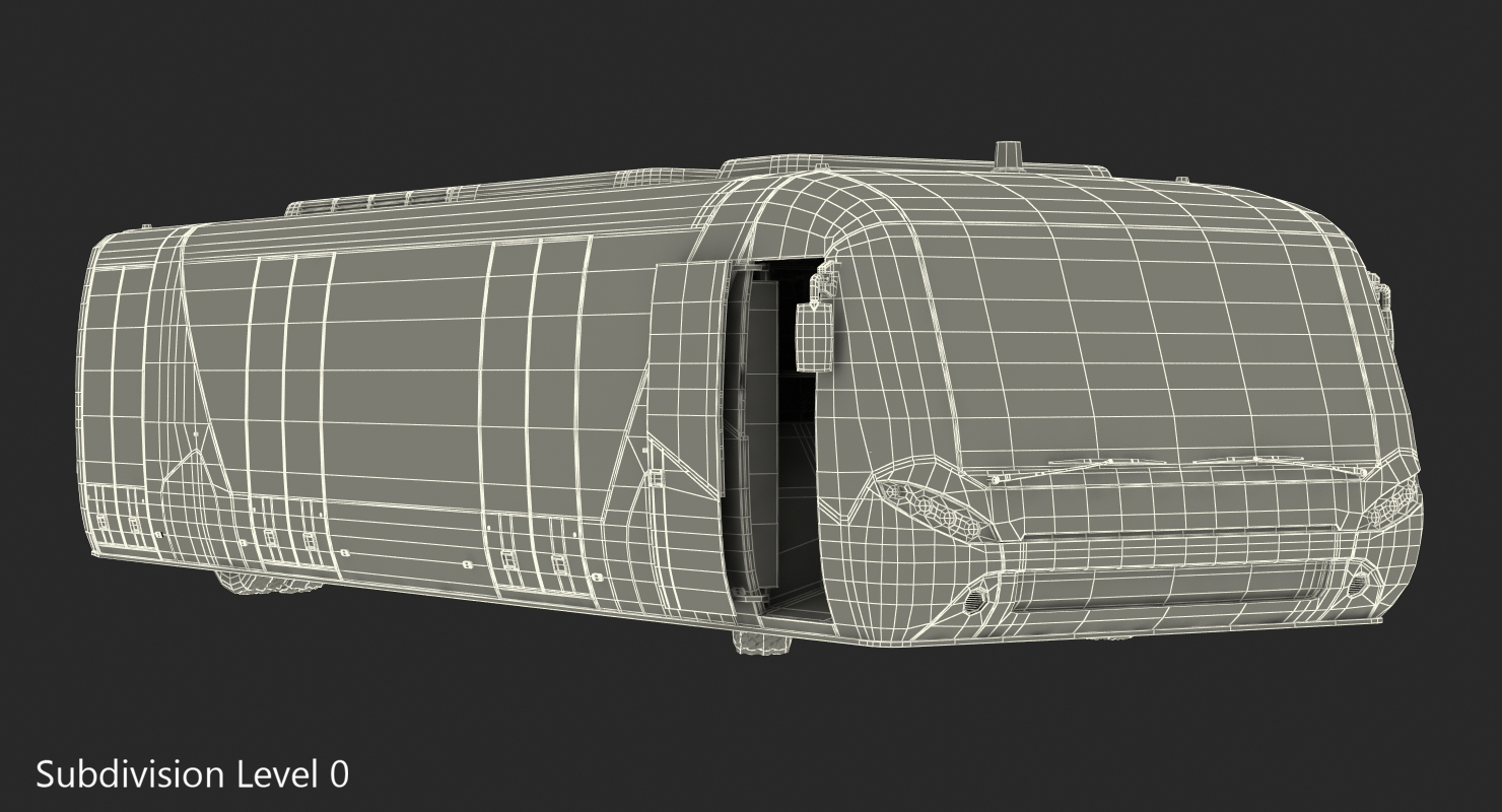 3D Airside Passenger Bus Rigged model