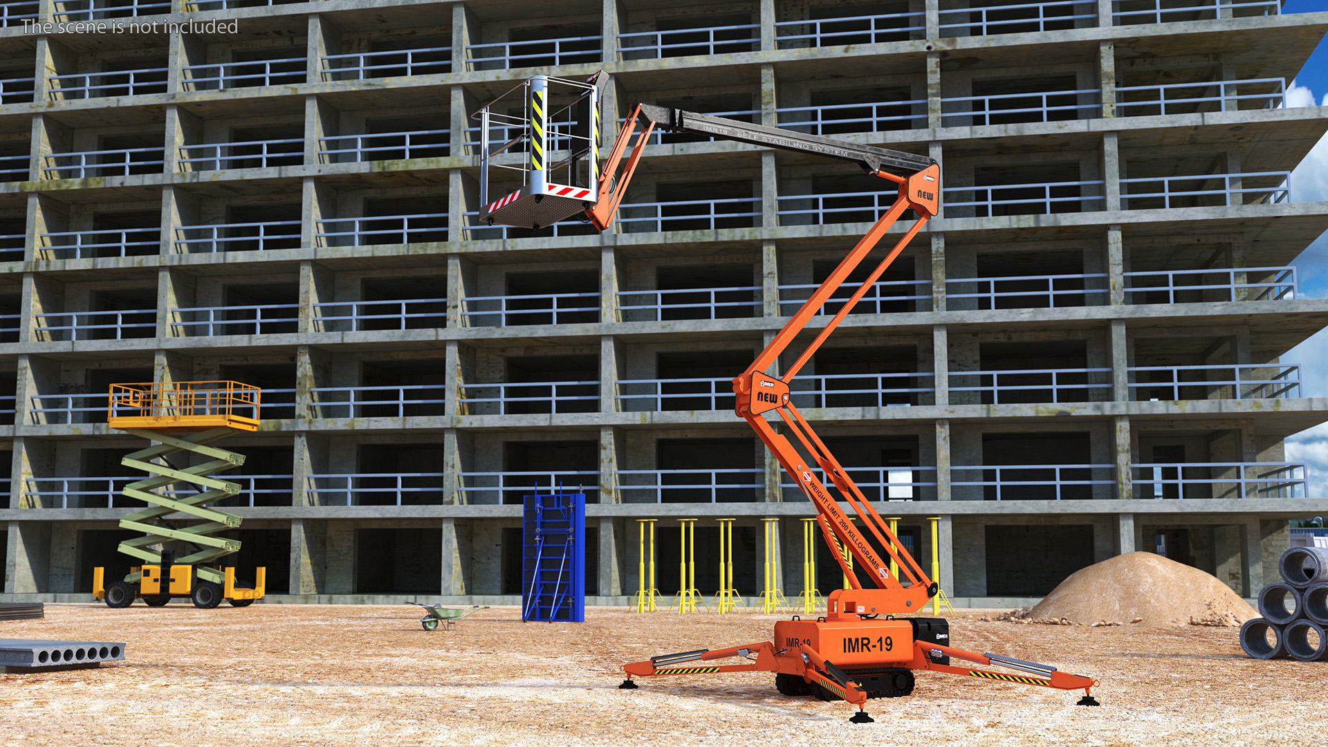 3D Tracked Boom Lift Rigged for Maya model