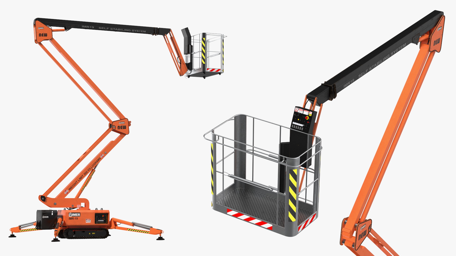 3D Tracked Boom Lift Rigged for Maya model