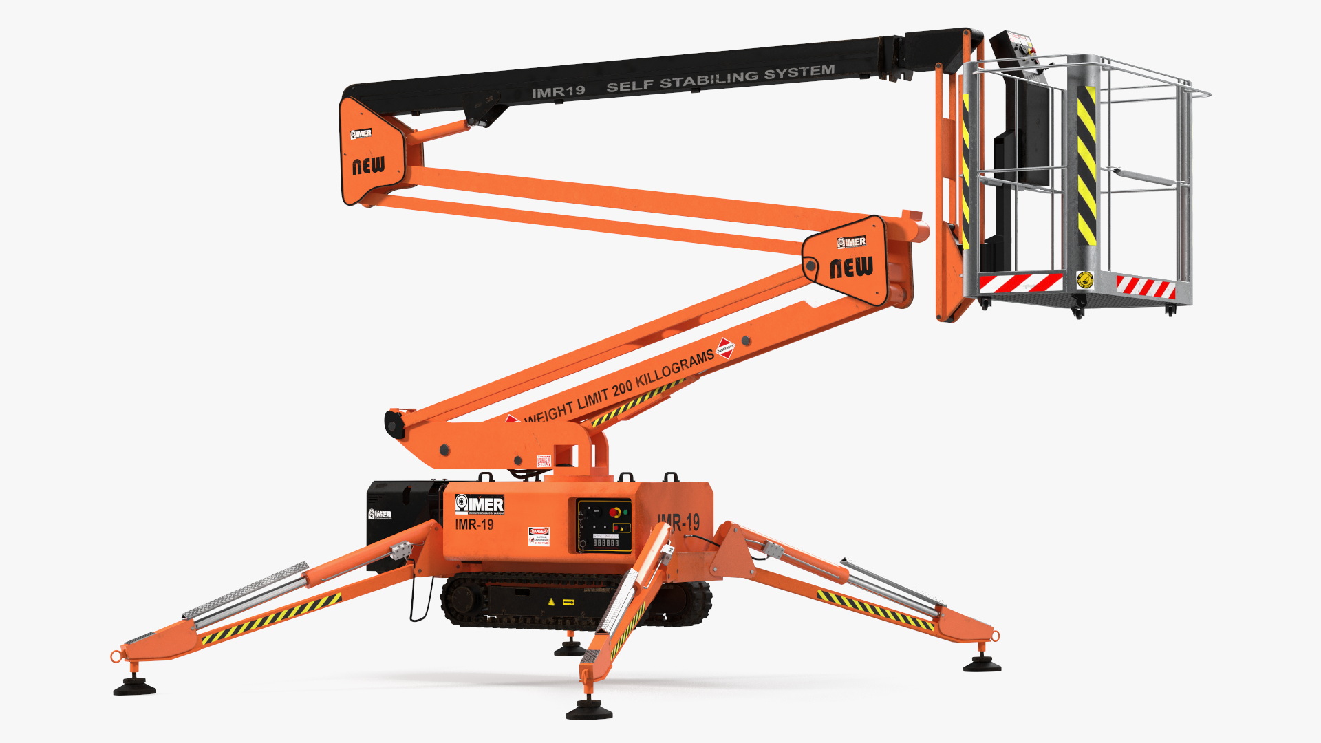 3D Tracked Boom Lift Rigged for Maya model