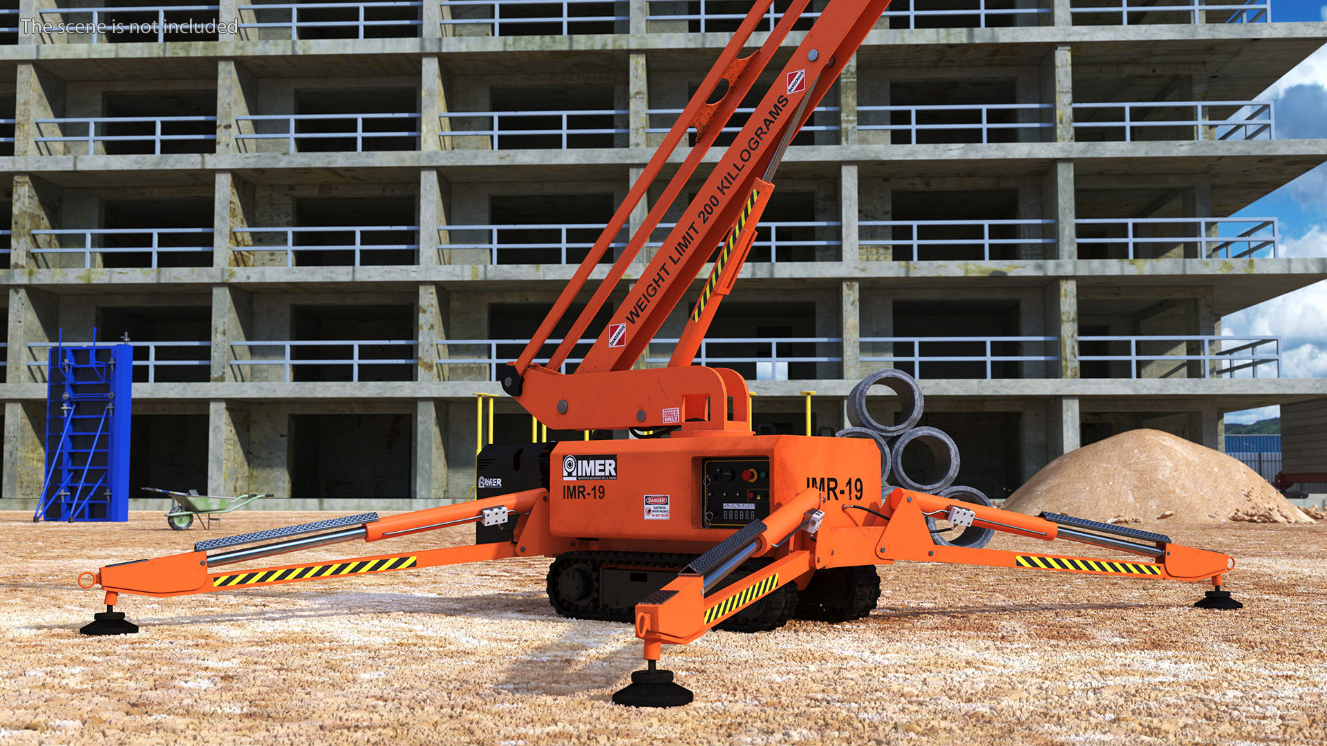 3D Tracked Boom Lift Rigged for Maya model