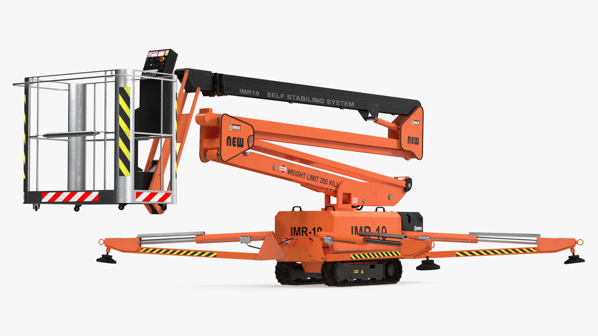 3D Tracked Boom Lift Rigged for Maya model