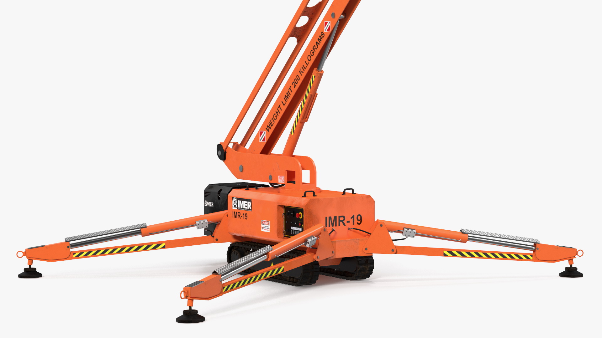 3D Tracked Boom Lift Rigged for Maya model