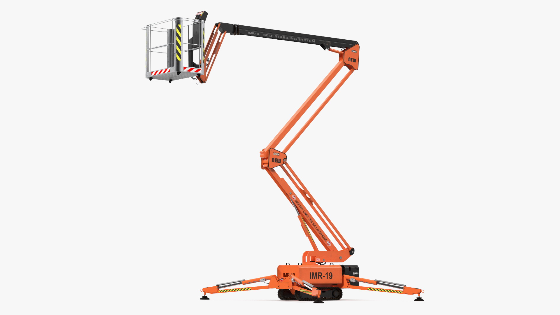 3D Tracked Boom Lift Rigged for Maya model