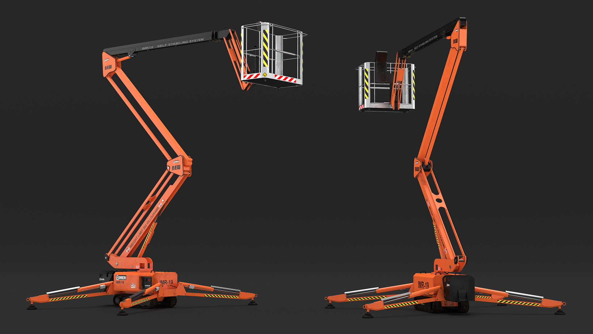 3D Tracked Boom Lift Rigged for Maya model