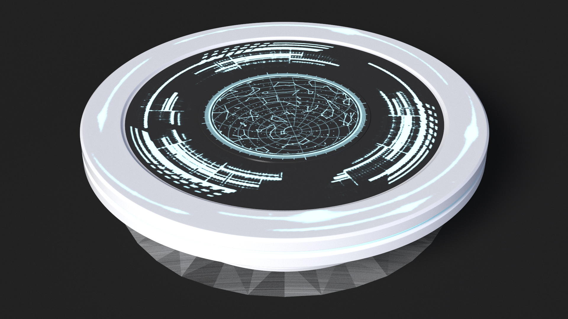 3D Futuristic Holographic Empty Projector Display