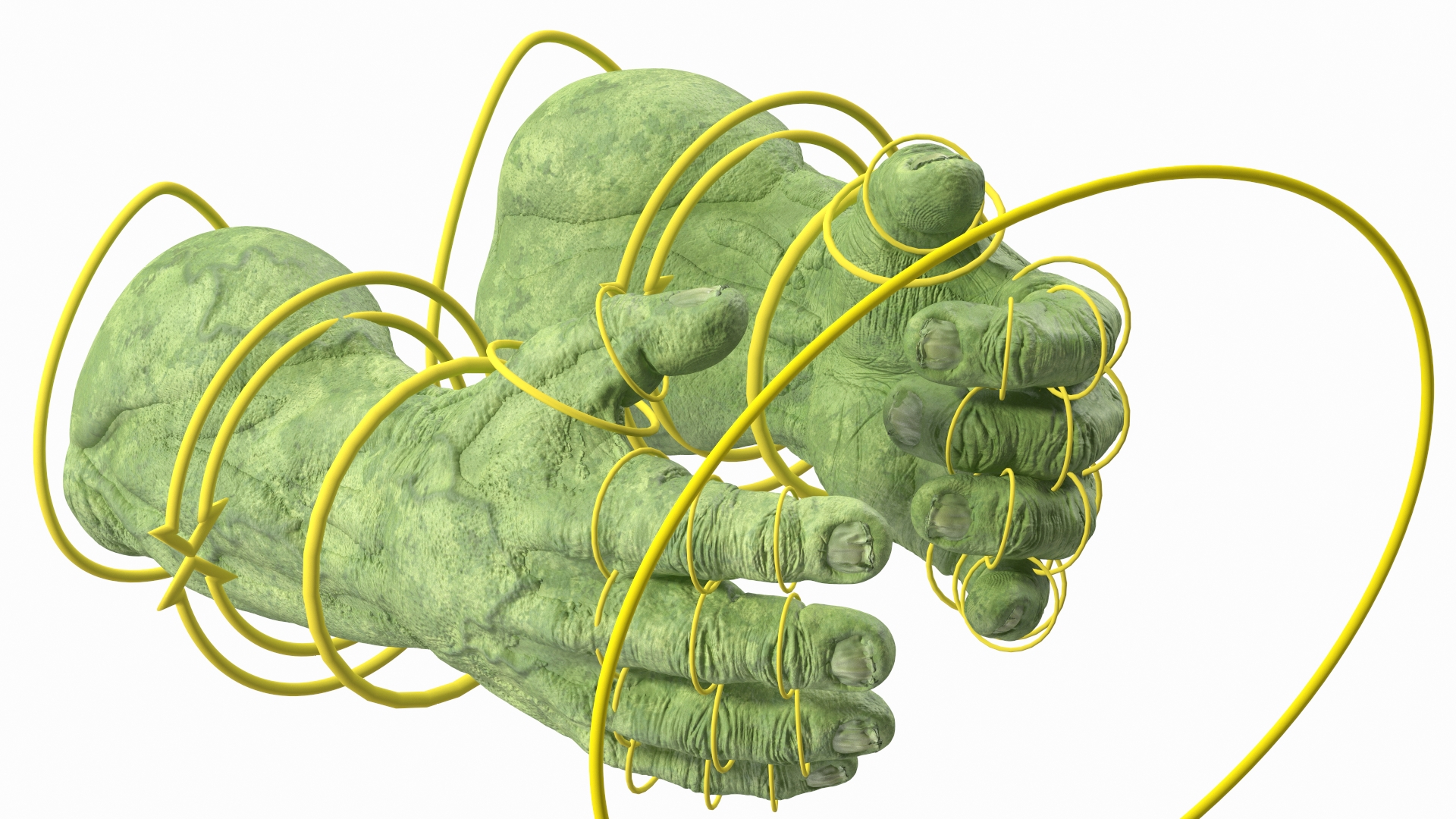 Hulk Hands Rigged 3D