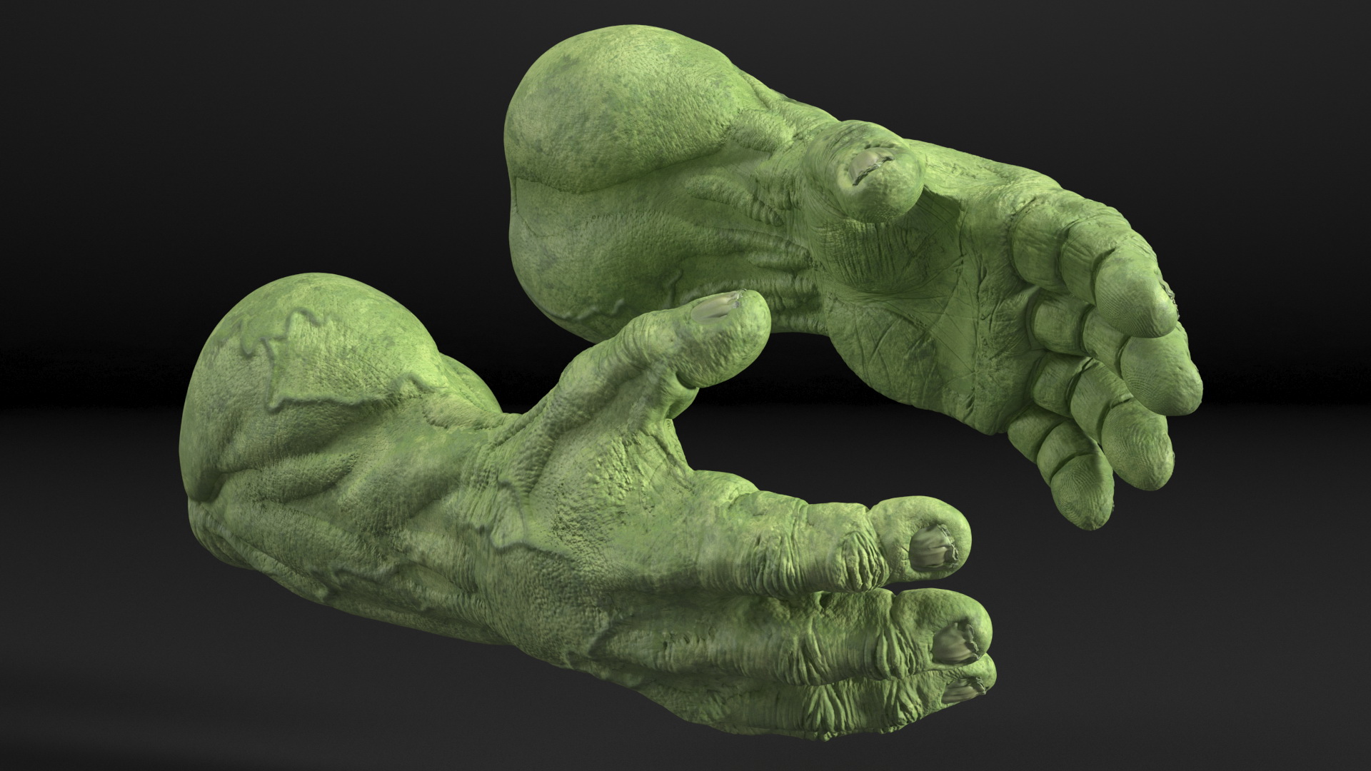 Hulk Hands Rigged 3D