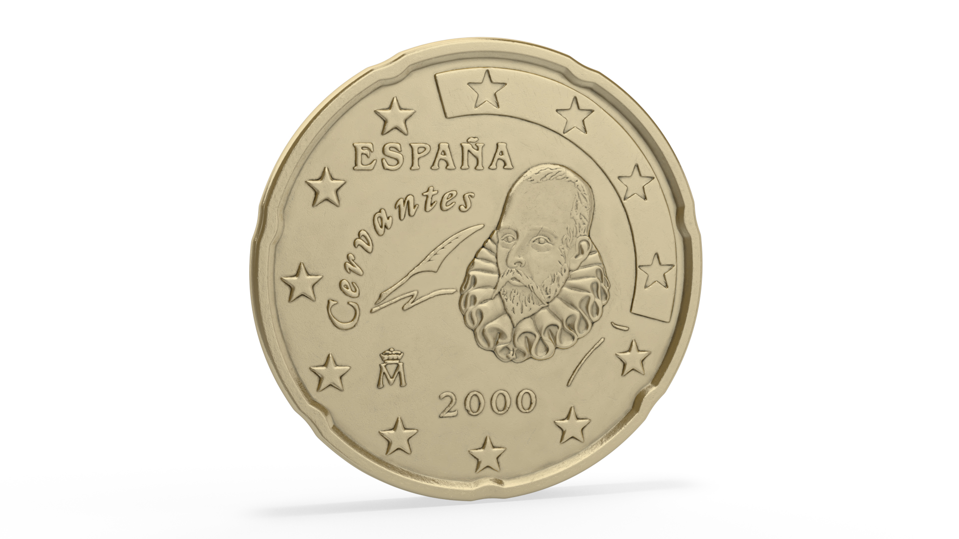3D 20 Euro Cent Spain model