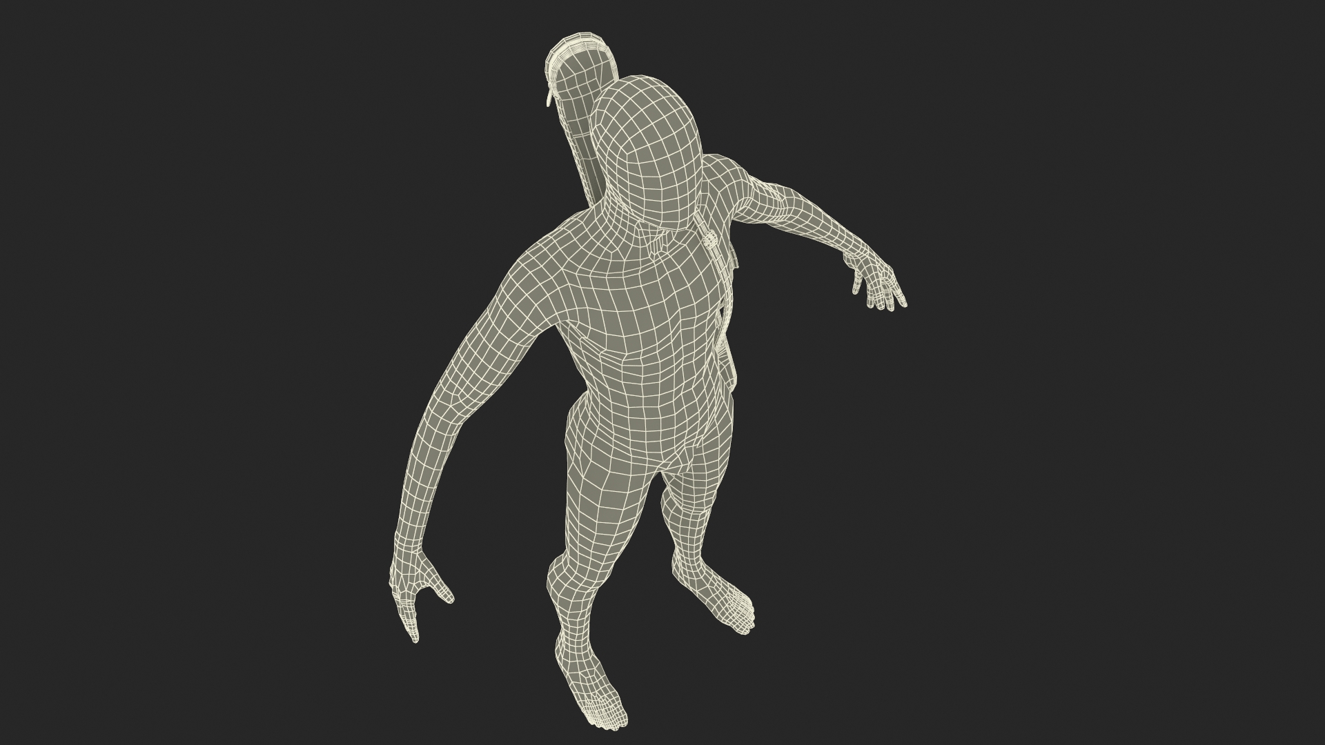 3D Hunter Gun Carry Bag on Mannequin model