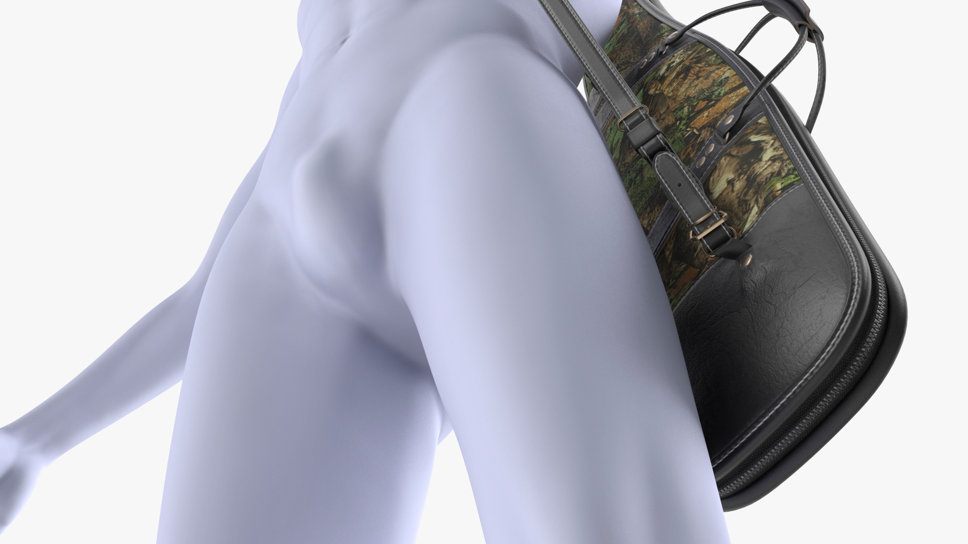 3D Hunter Gun Carry Bag on Mannequin model