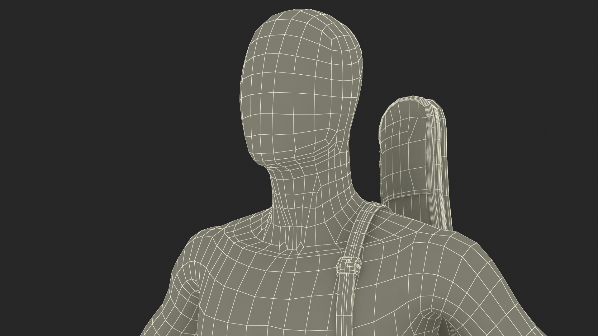 3D Hunter Gun Carry Bag on Mannequin model