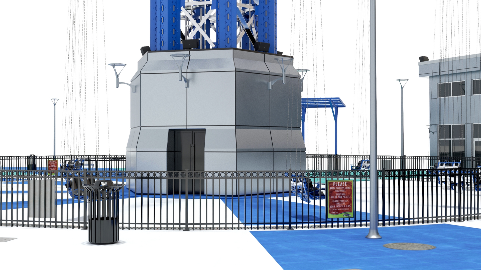 Orlando StarFlyer Attraction Fur Rigged 3D model