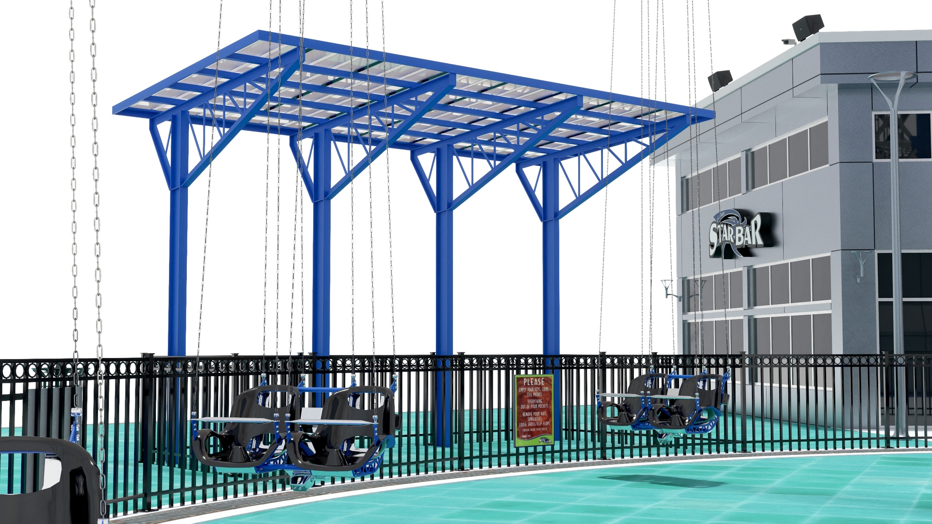 Orlando StarFlyer Attraction Fur Rigged 3D model