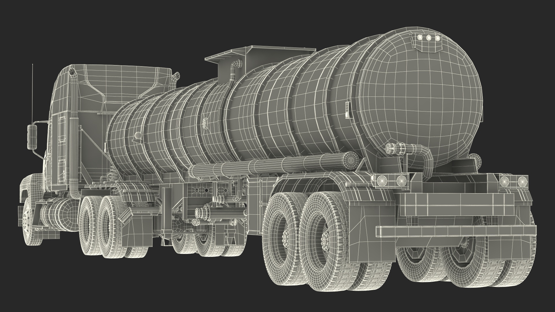 2025 Highway Truck and Tanker Trailer 3D