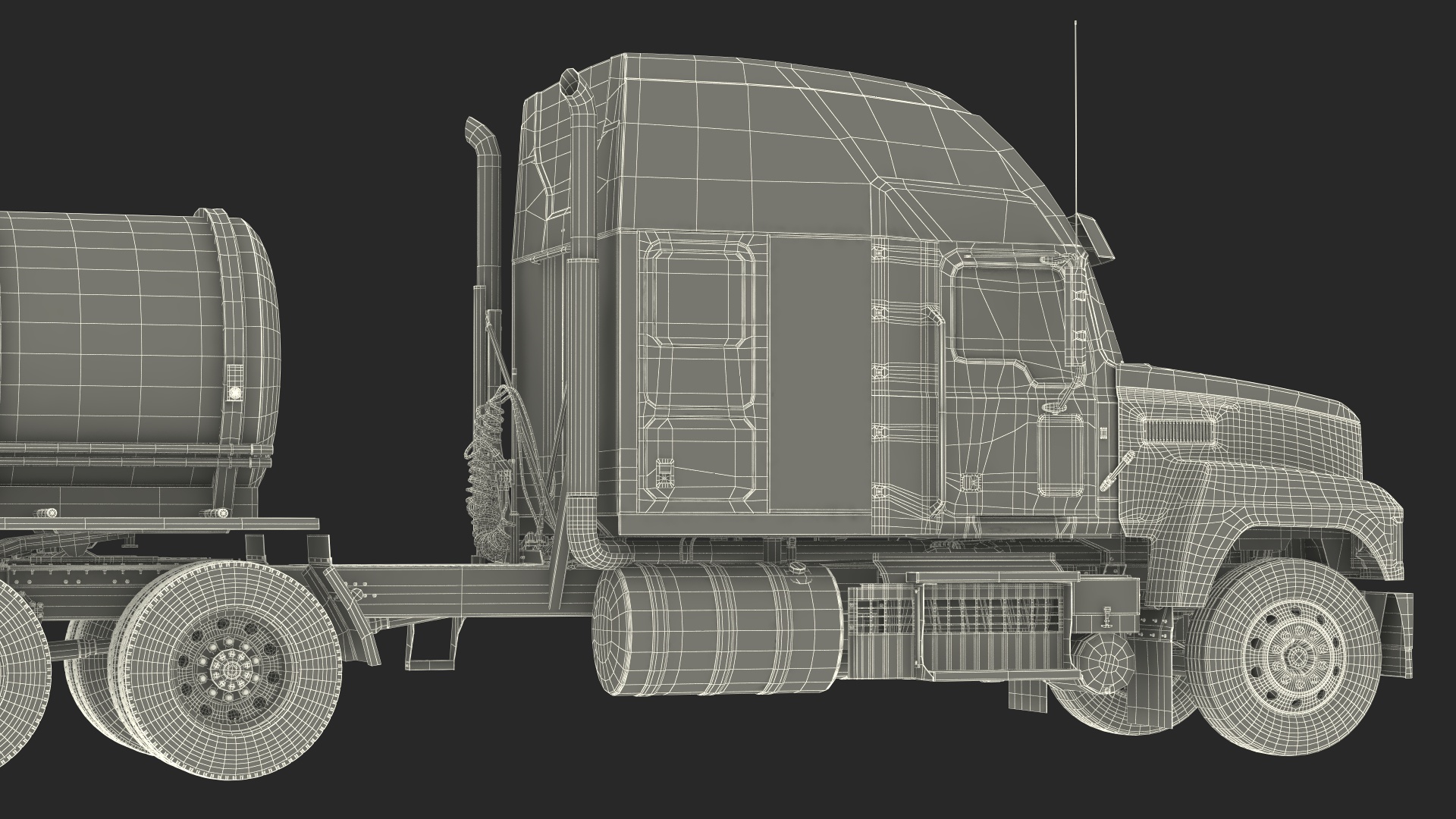 2025 Highway Truck and Tanker Trailer 3D
