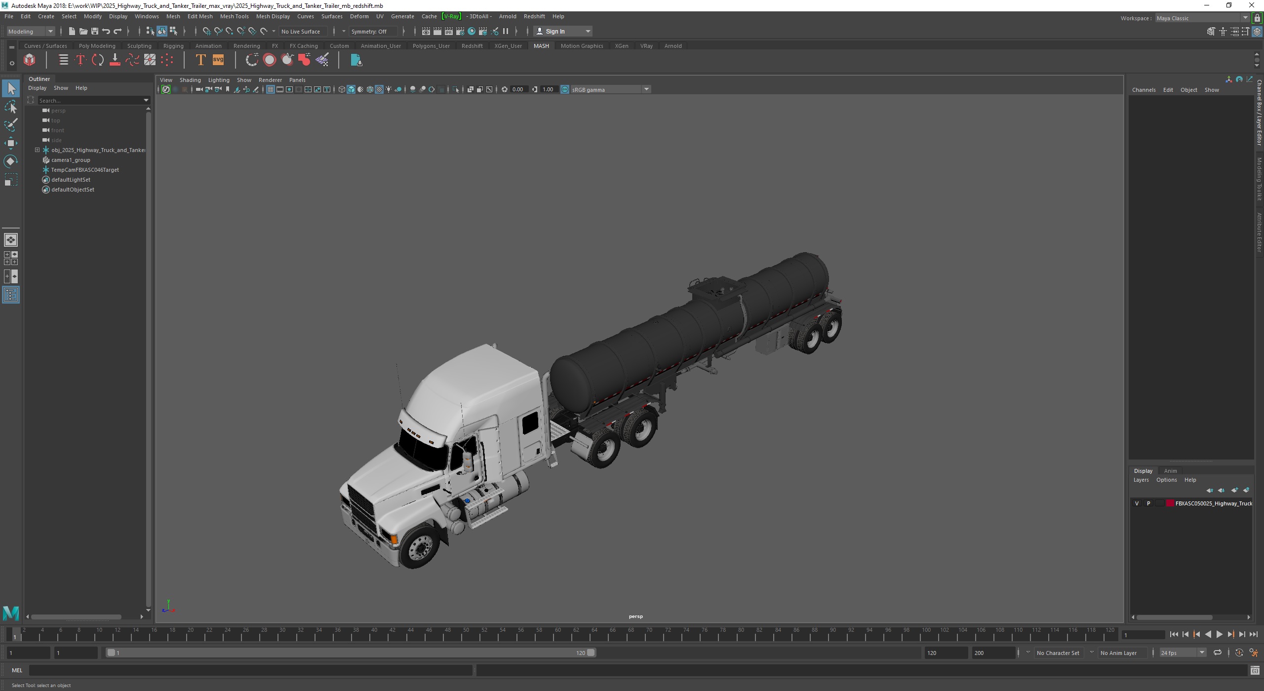 2025 Highway Truck and Tanker Trailer 3D