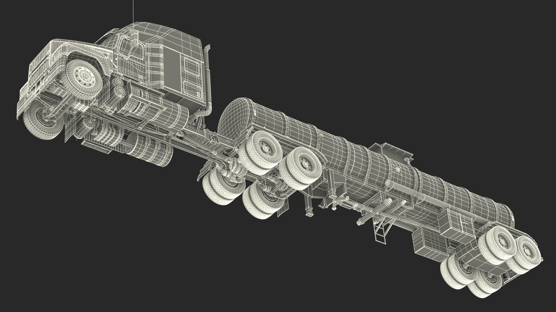 2025 Highway Truck and Tanker Trailer 3D