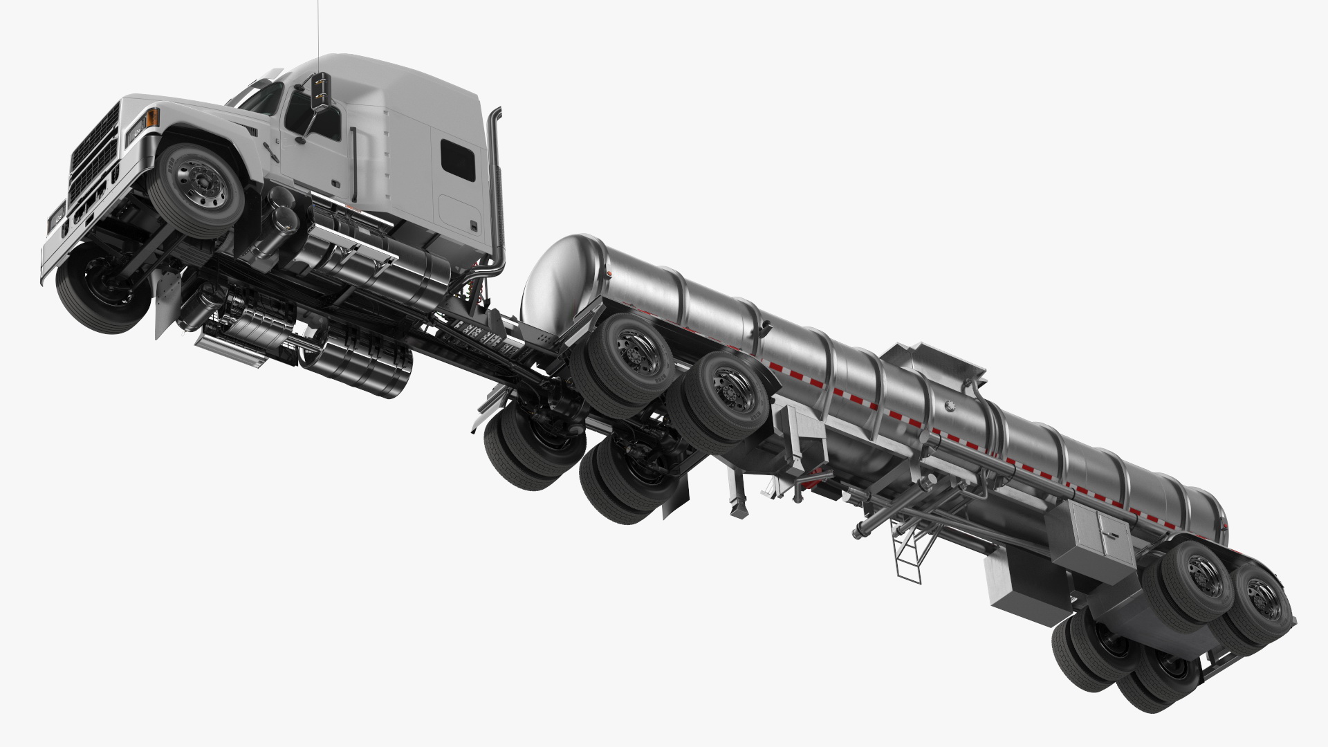 2025 Highway Truck and Tanker Trailer 3D