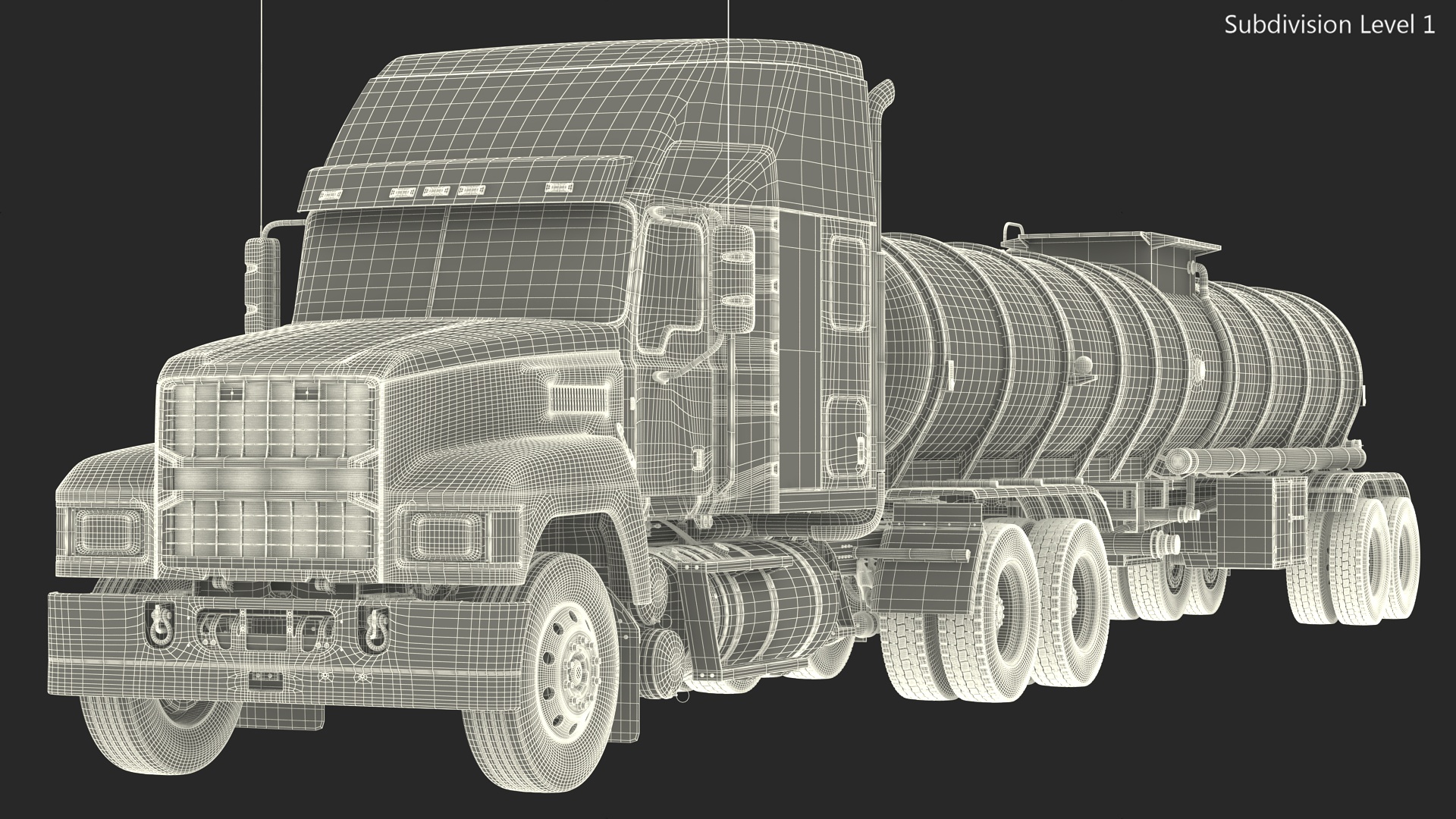 2025 Highway Truck and Tanker Trailer 3D