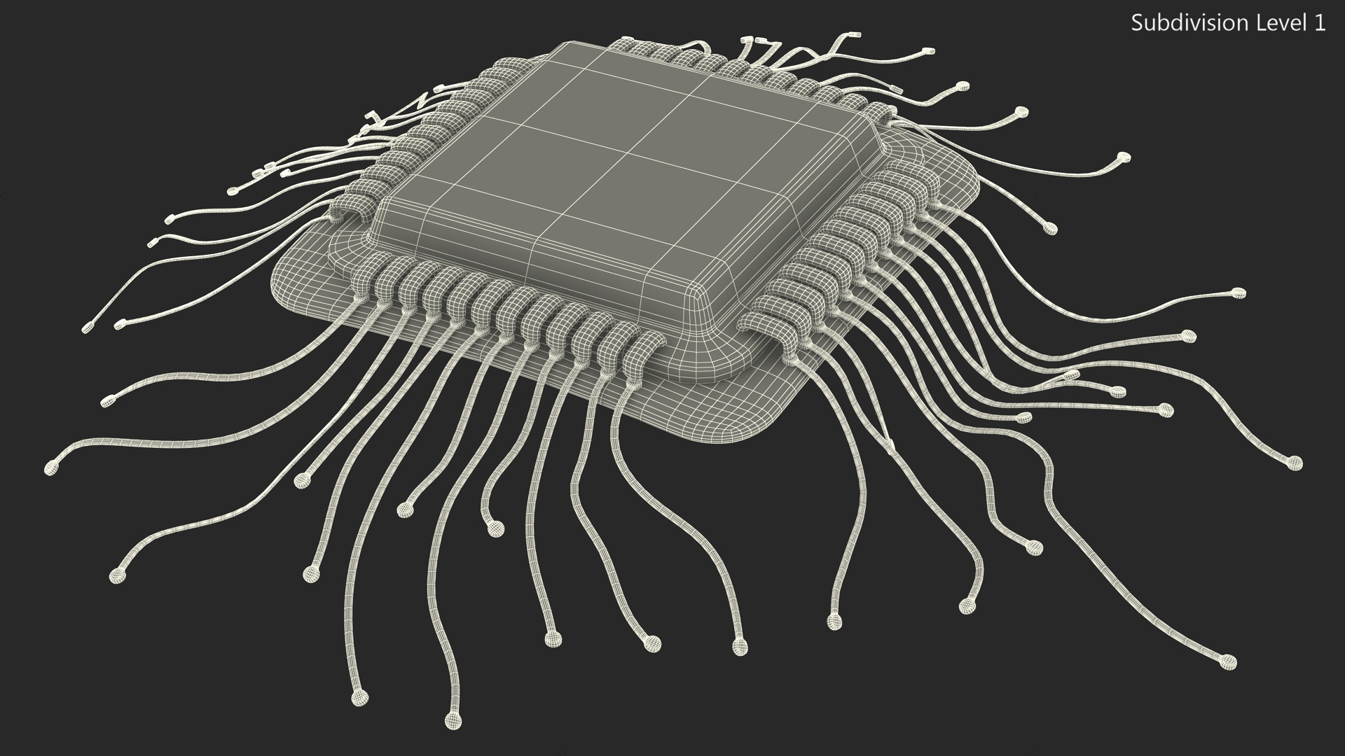 3D Human Microchip Implant model