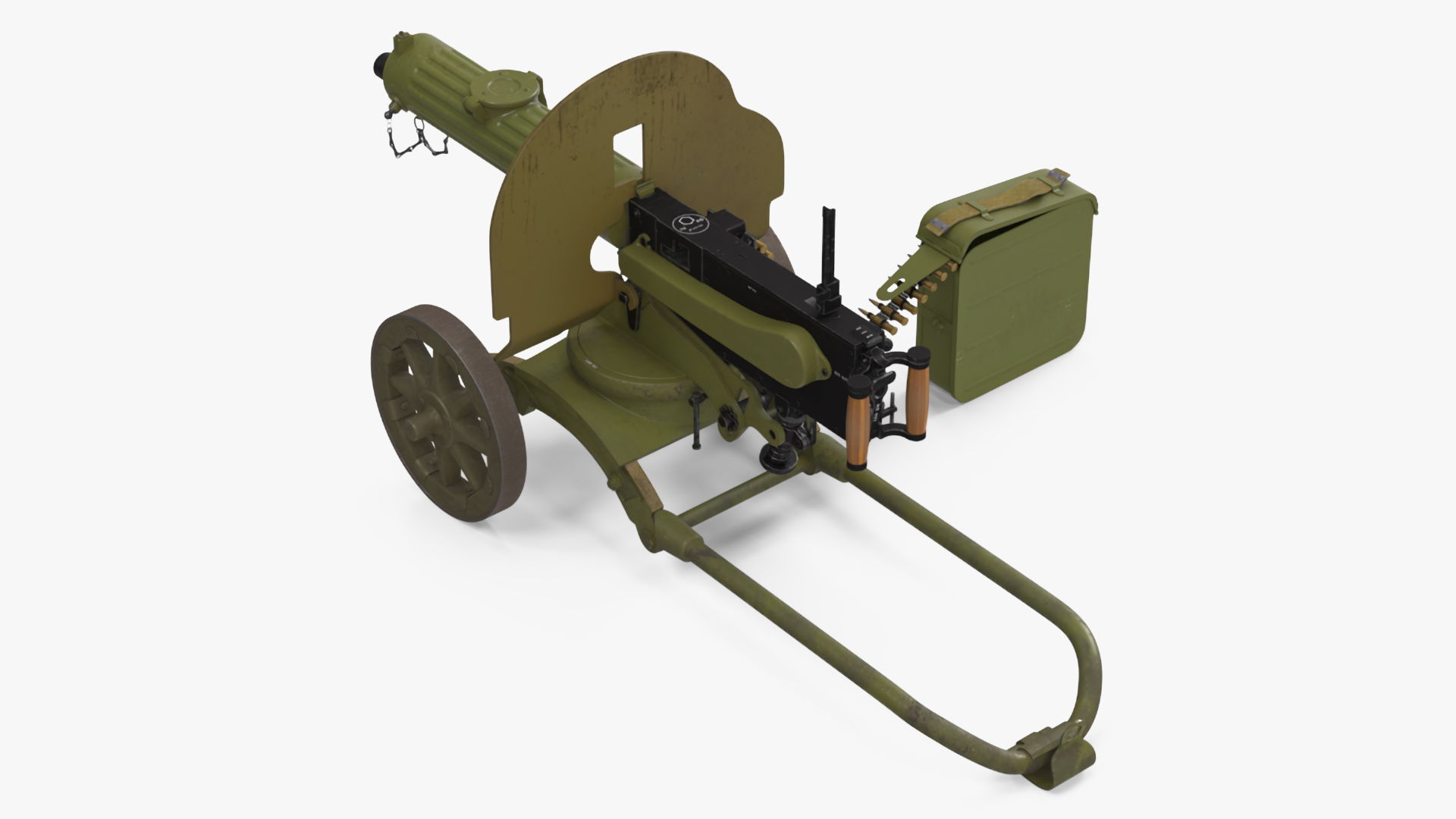 Soviet Maxim Machine Gun 3D model