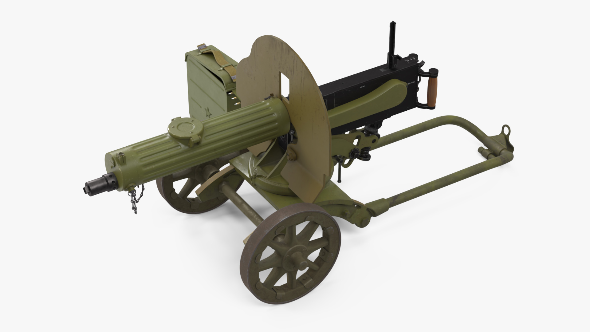 Soviet Maxim Machine Gun 3D model