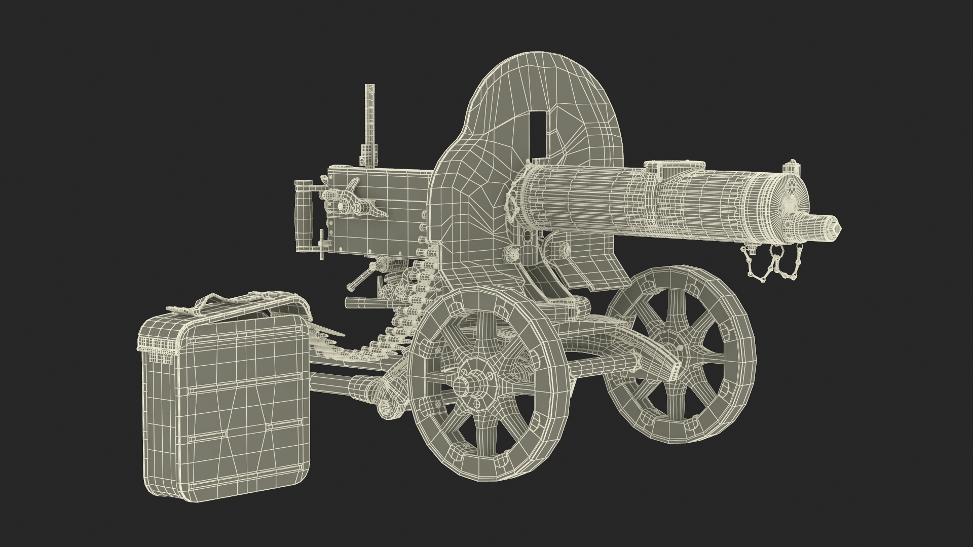 Soviet Maxim Machine Gun 3D model
