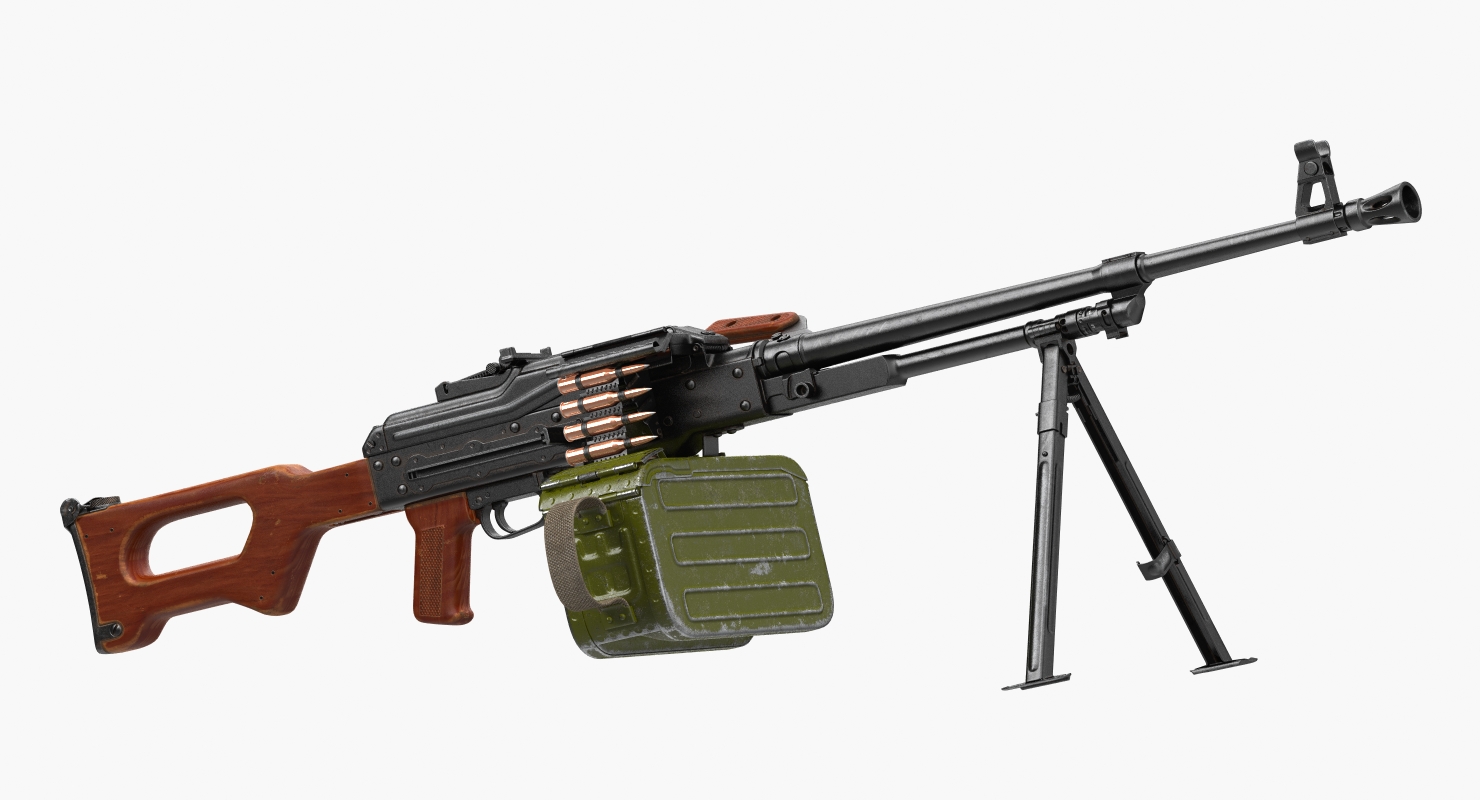 3D Russian Machine Gun PKM model