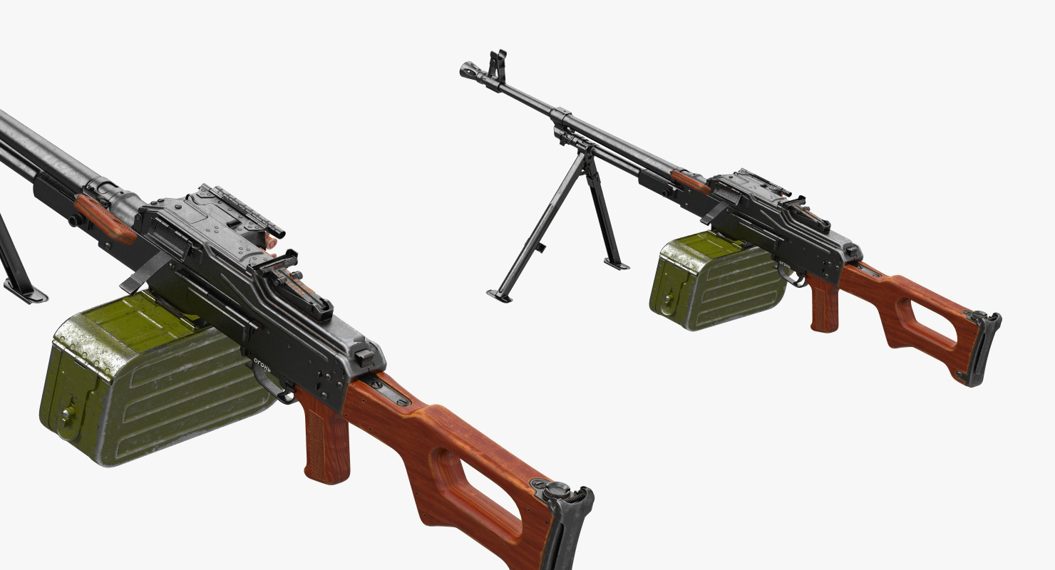 3D Russian Machine Gun PKM model