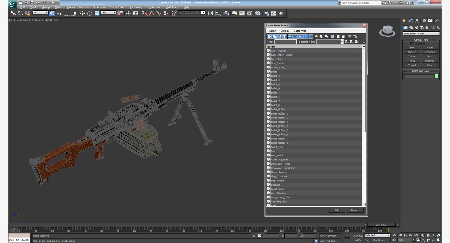 3D Russian Machine Gun PKM model