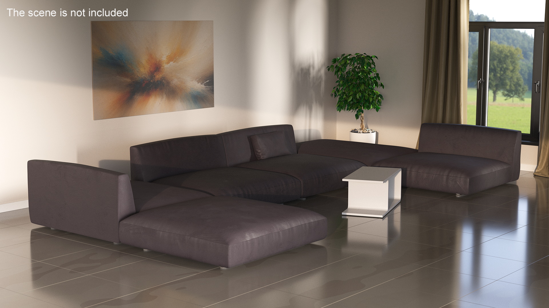 Contemporary Minimalist Furniture Set 3D