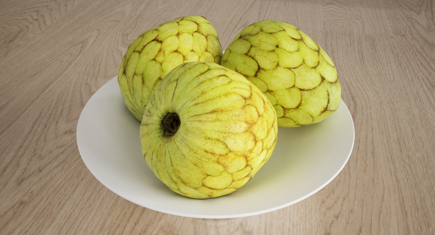 3D model Cherimoya or Annona Cherimola Fruit