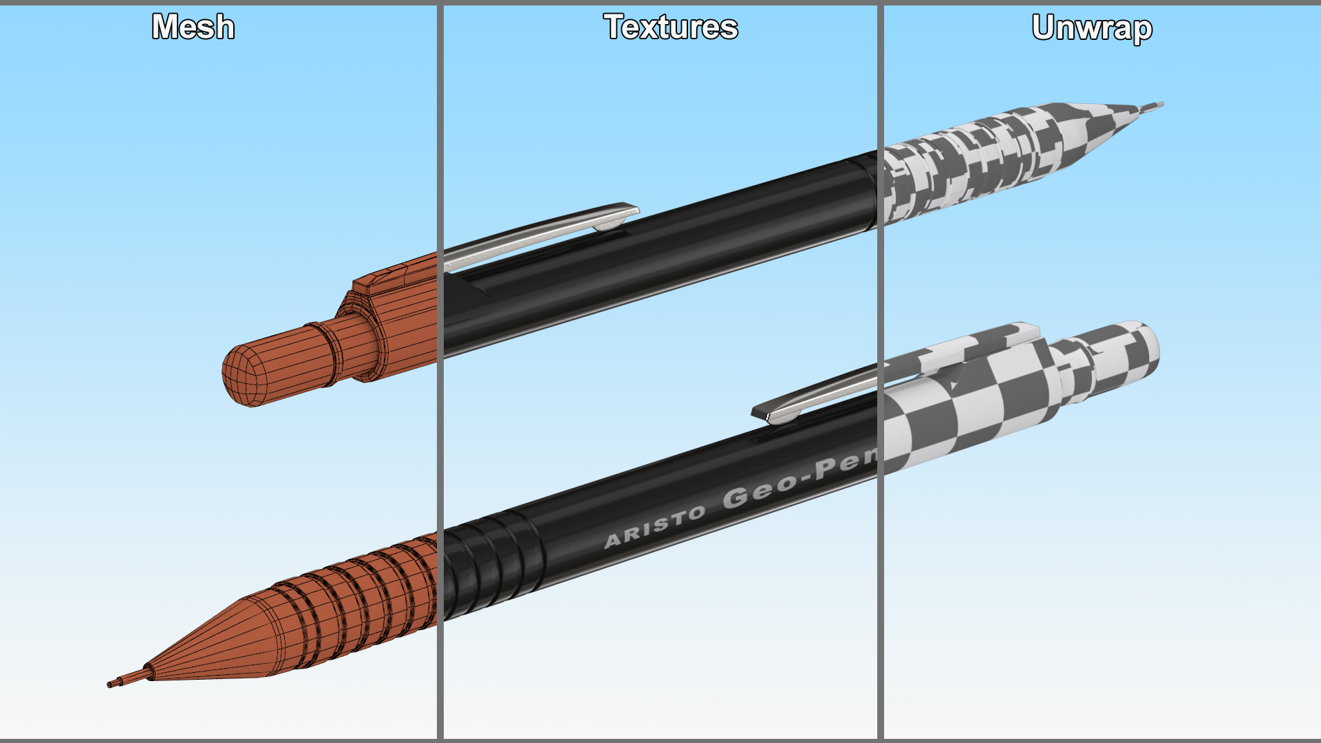 Precision Mechanical Pencil 3D